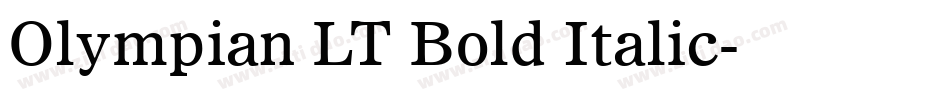 Olympian LT Bold Italic字体转换